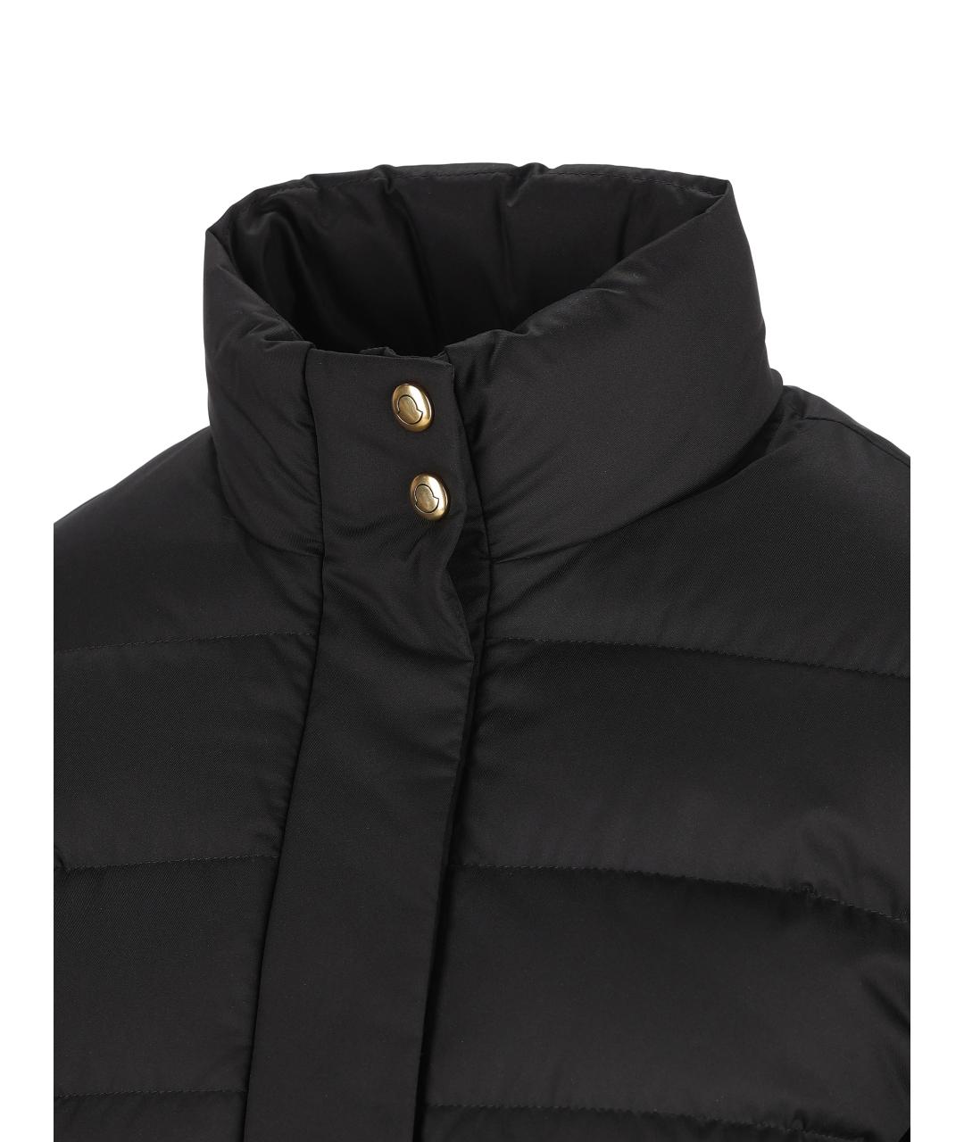 MONCLER Черный полиэстеровый пуховик, фото 3