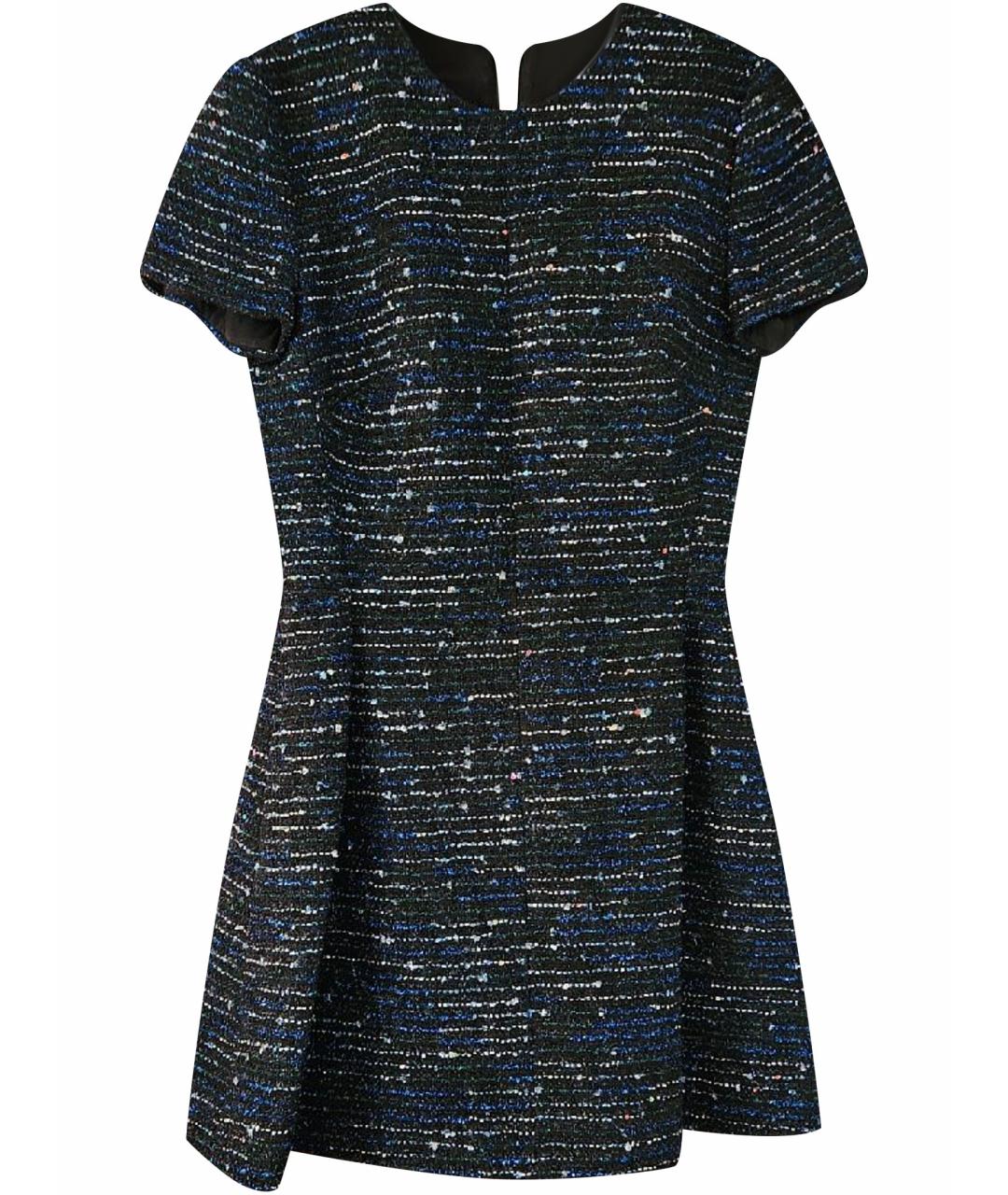 CHRISTIAN DIOR Синее шерстяное коктейльное платье, фото 1