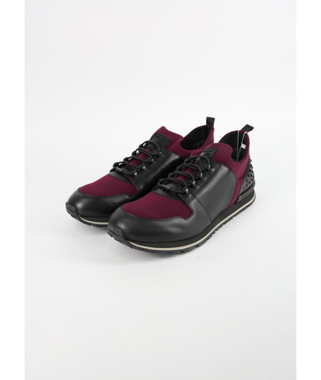 TOD'S Фиолетовые текстильные низкие кроссовки / кеды, фото 4