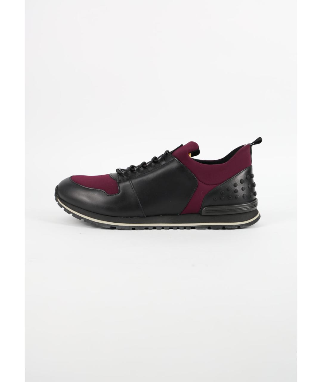 TOD'S Фиолетовые текстильные низкие кроссовки / кеды, фото 8
