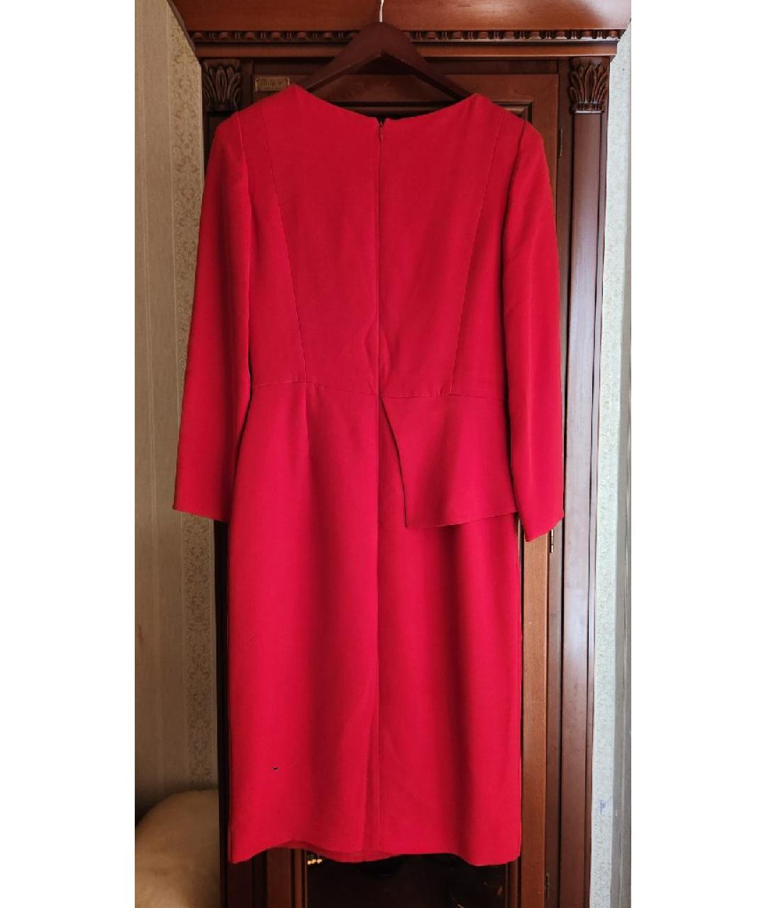 CHRISTIAN DIOR Красное шелковое коктейльное платье, фото 2
