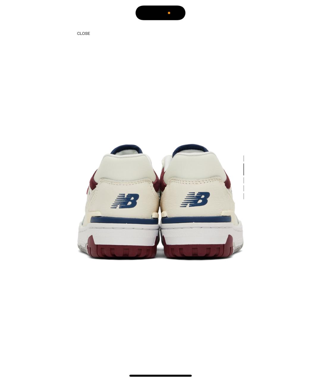 NEW BALANCE Белые кожаные кроссовки, фото 3