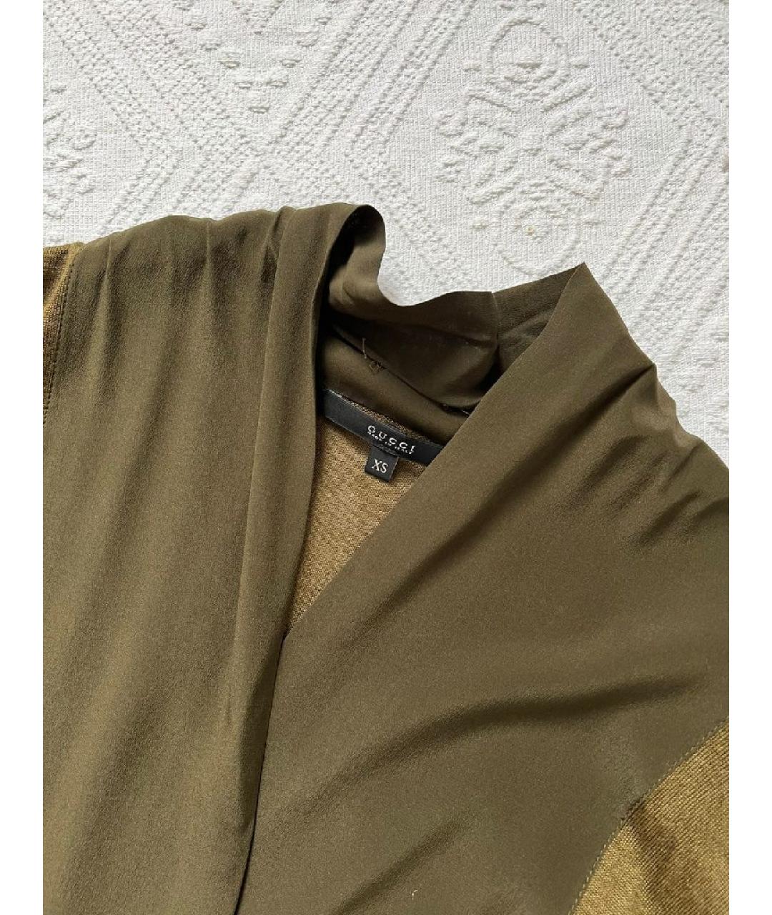 GUCCI Хаки кашемировый кардиган, фото 4