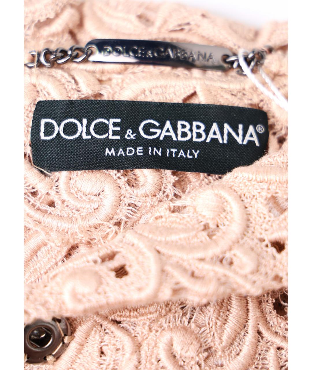 DOLCE&GABBANA Бежевое хлопковое пальто, фото 5