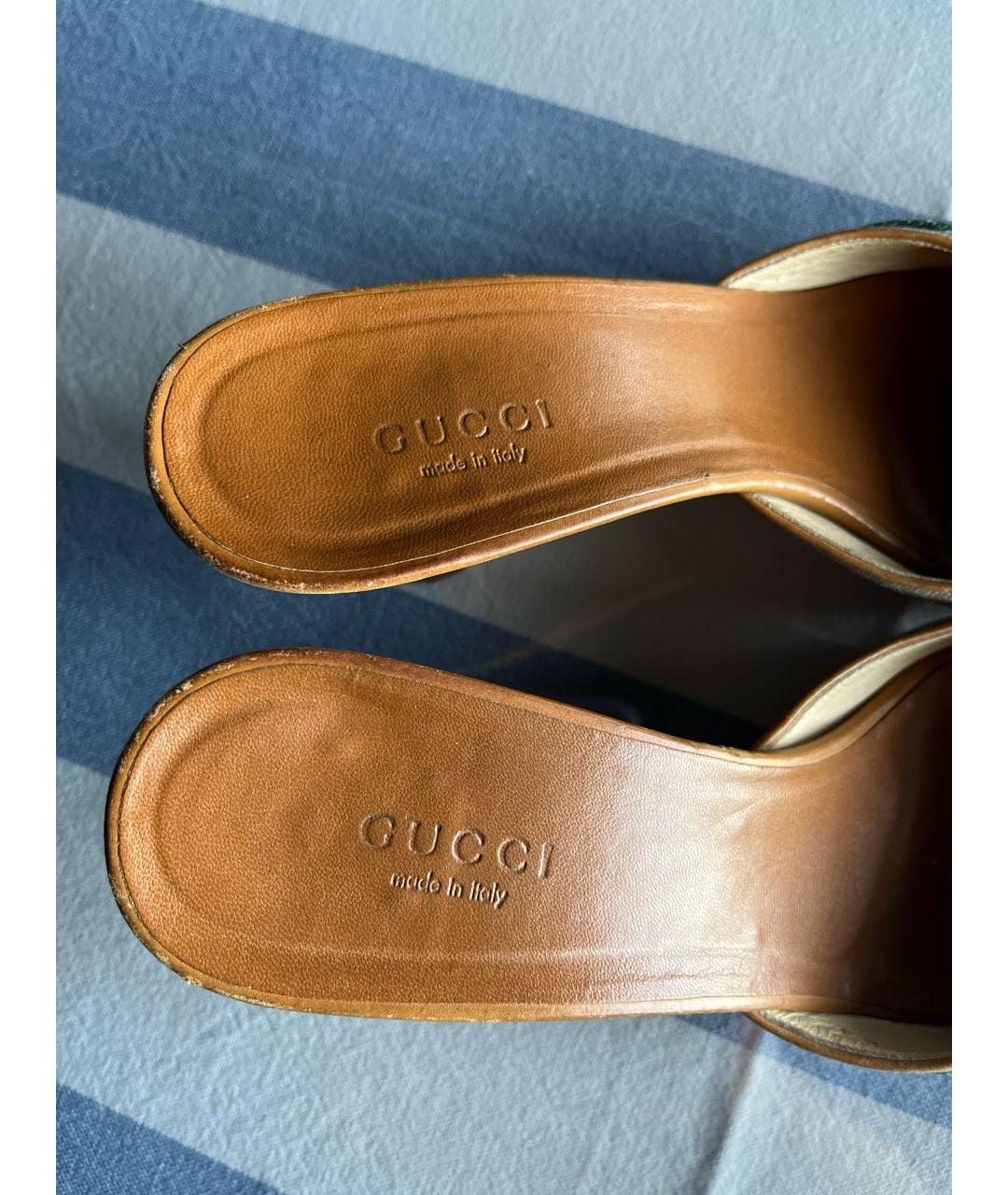GUCCI Коричневые мюли, фото 4