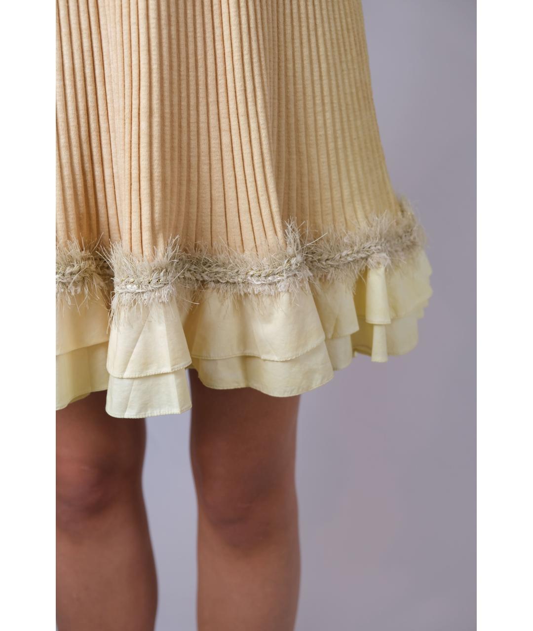 CHANEL Желтое хлопковое повседневное платье, фото 8