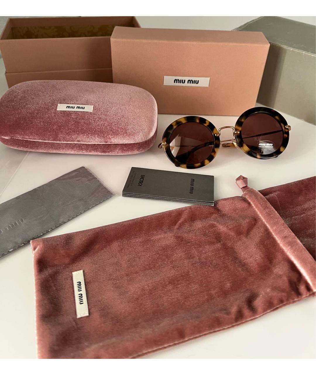MIU MIU Коричневые солнцезащитные очки, фото 3