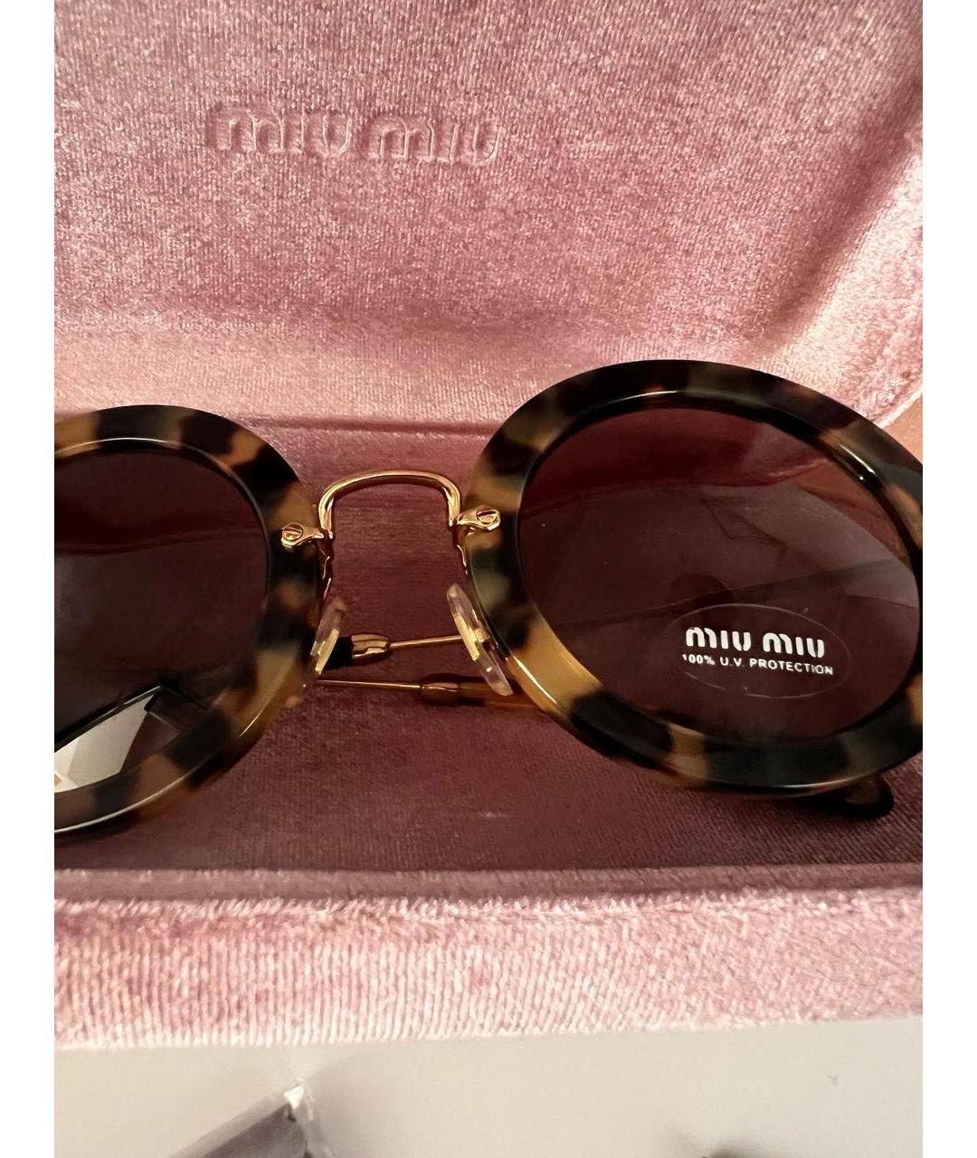 MIU MIU Коричневые солнцезащитные очки, фото 5
