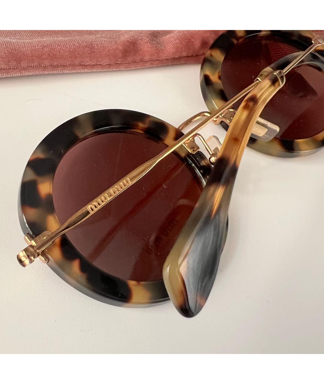 MIU MIU Коричневые солнцезащитные очки, фото 6