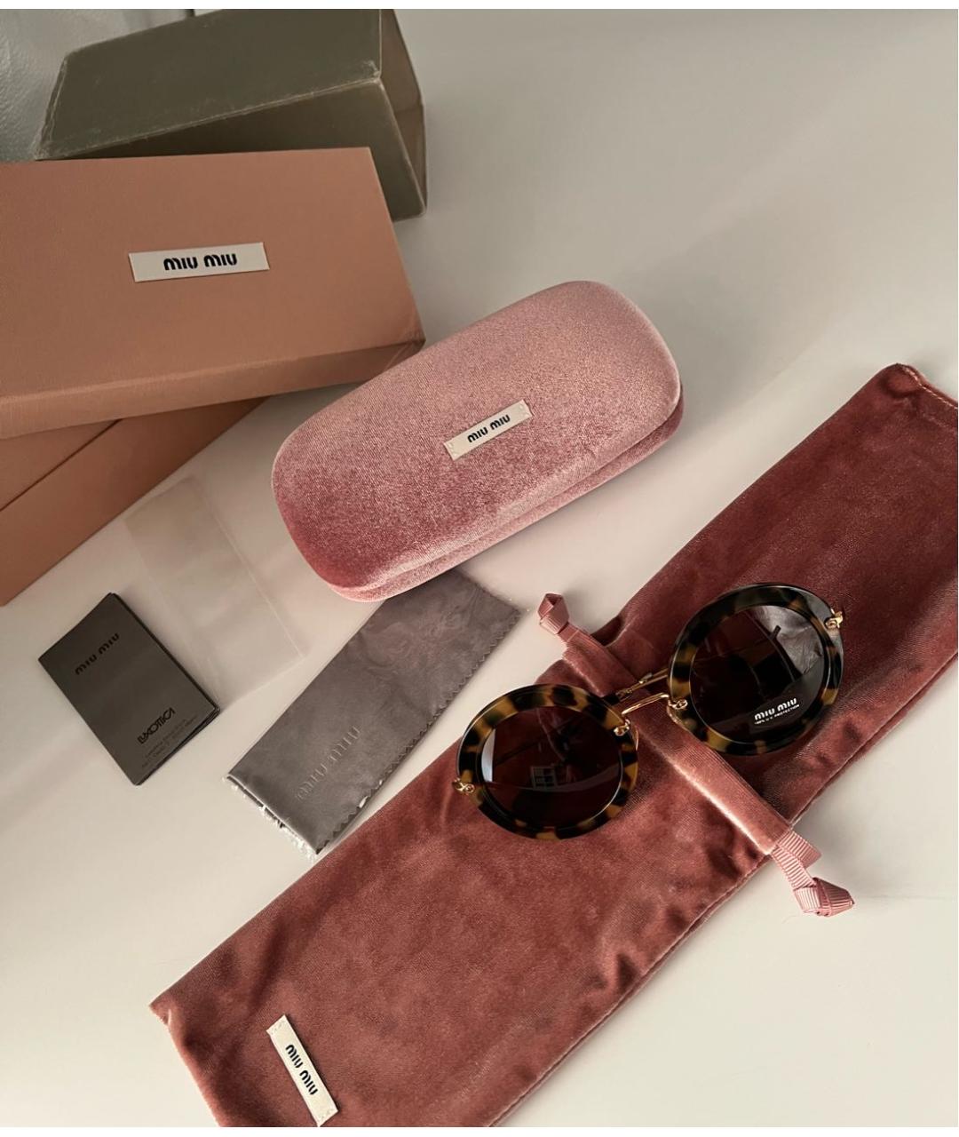 MIU MIU Коричневые солнцезащитные очки, фото 4