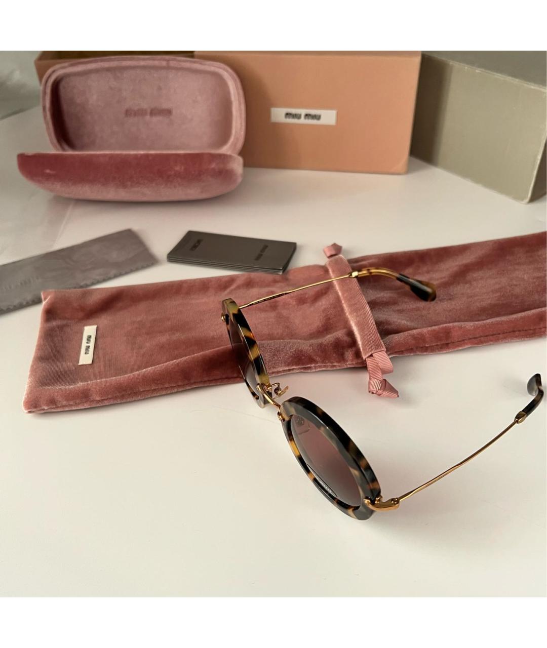 MIU MIU Коричневые солнцезащитные очки, фото 8