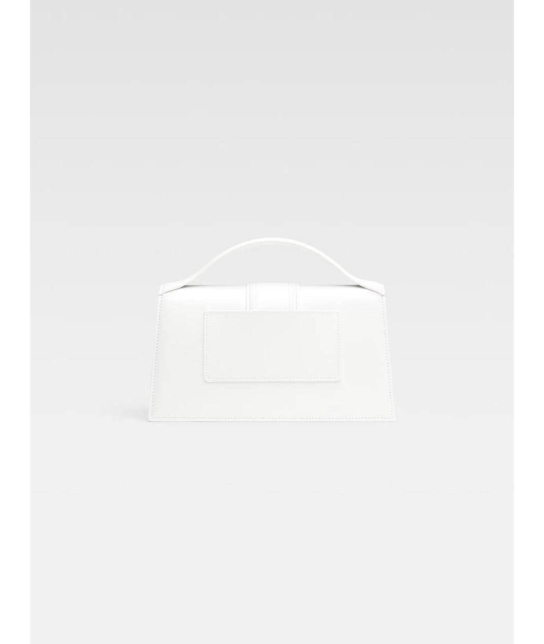 JACQUEMUS Белая кожаная сумка с короткими ручками, фото 3