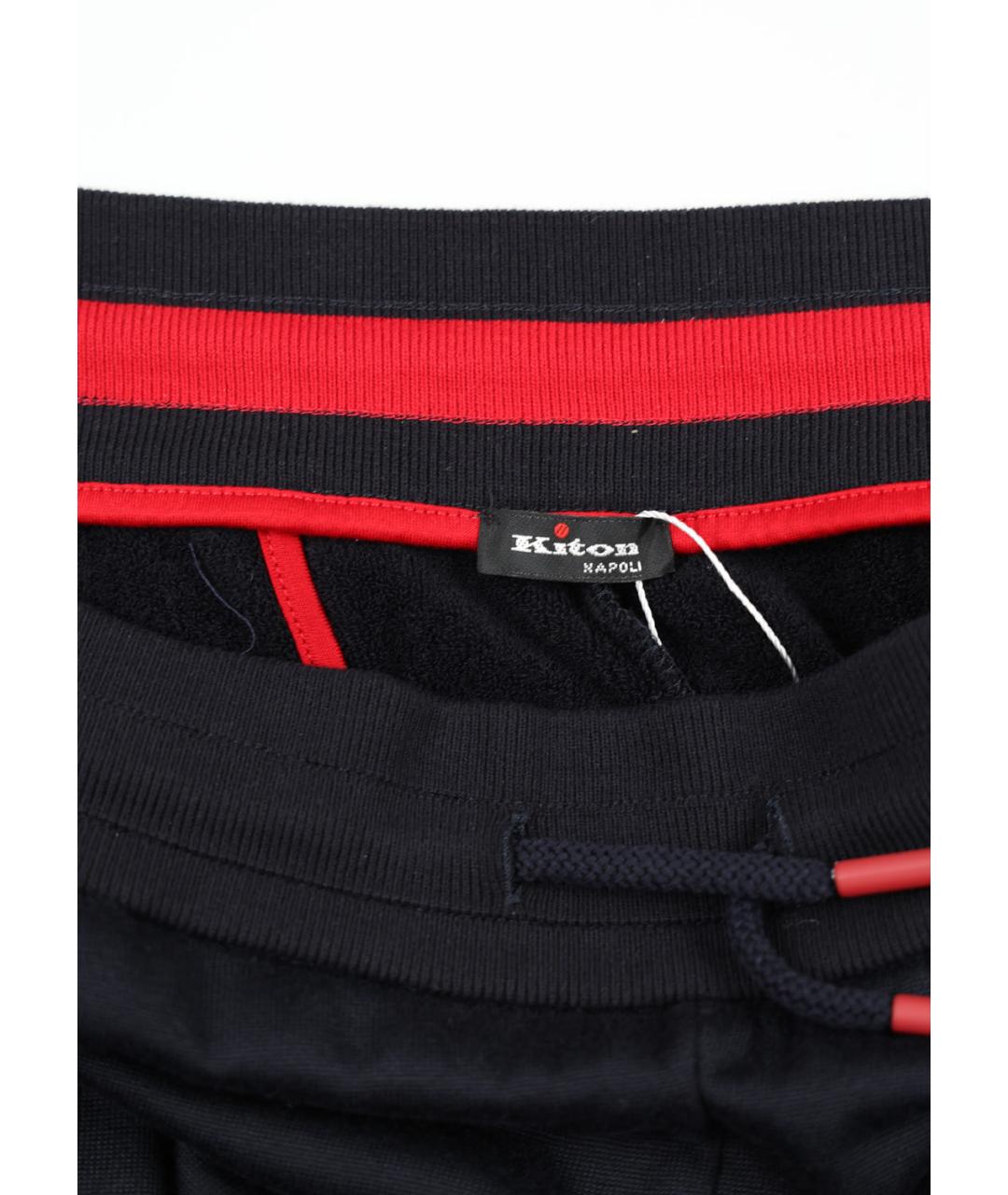 KITON Синие хлопковые повседневные брюки, фото 3