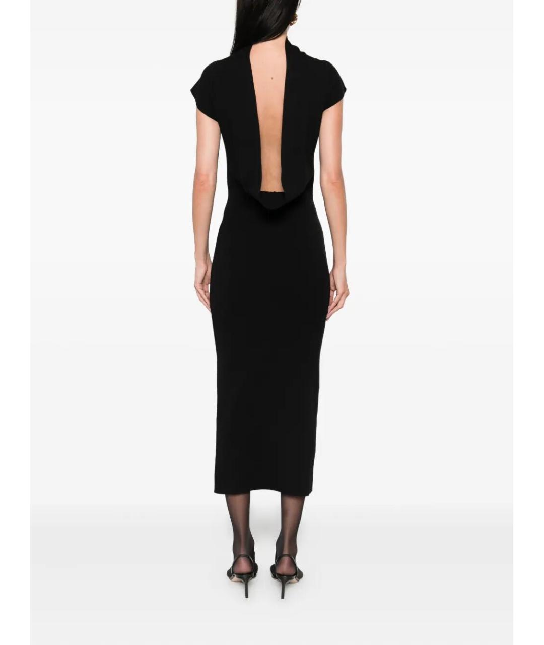ALBERTA FERRETTI Черное вискозное платье, фото 3