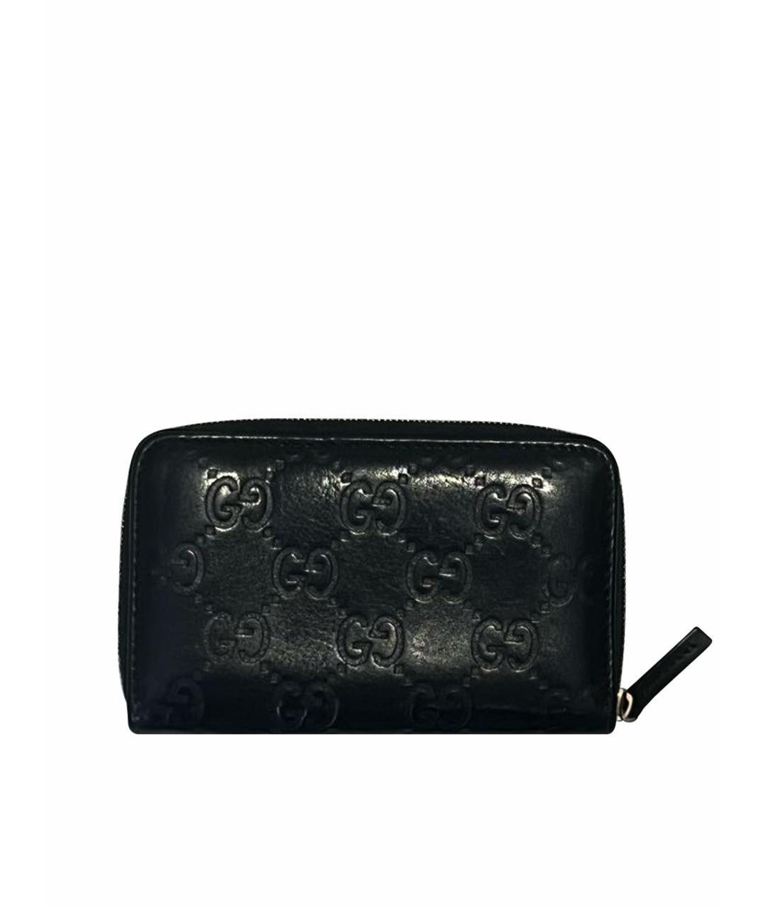 GUCCI Черный кожаный кошелек, фото 1