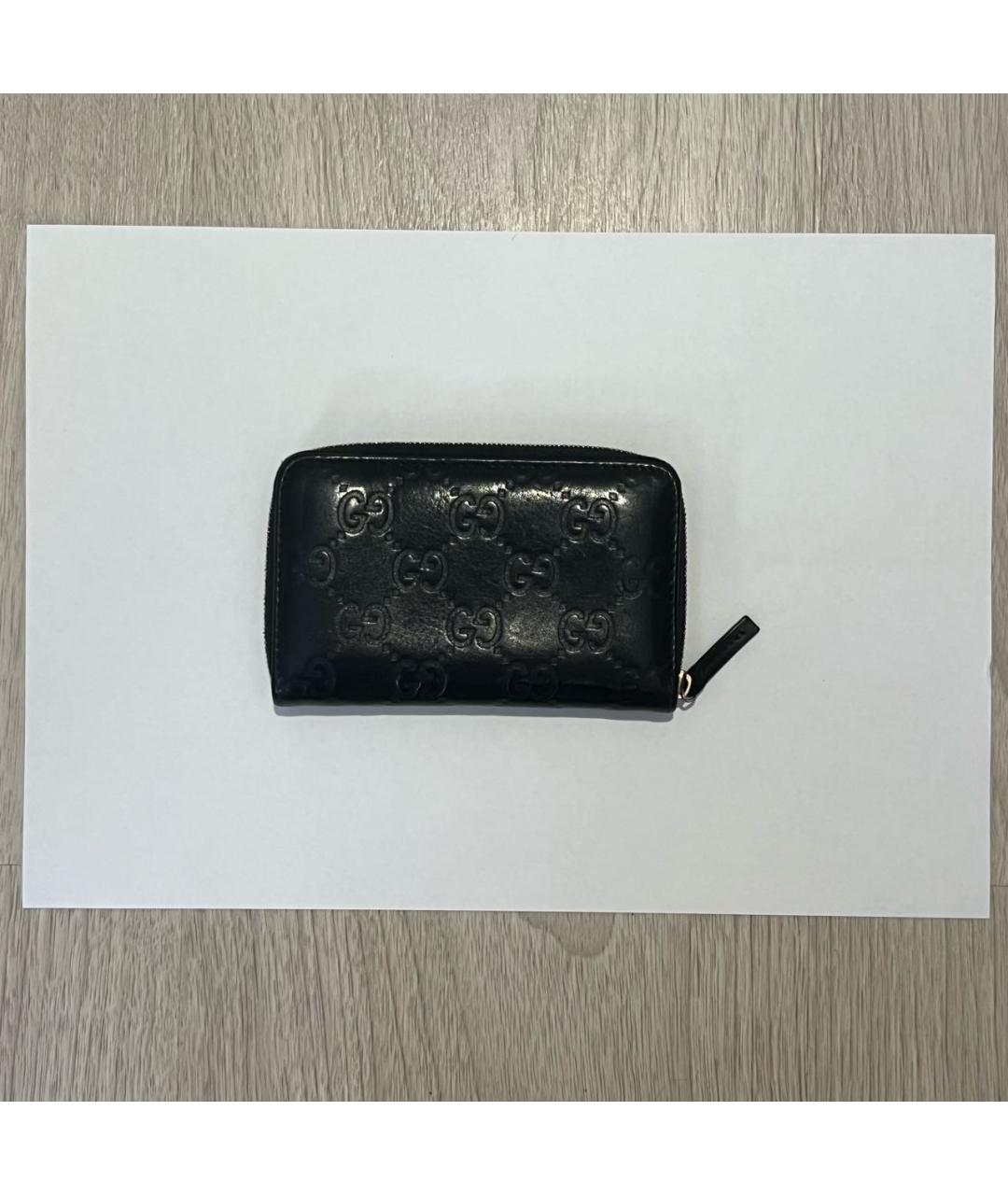 GUCCI Черный кожаный кошелек, фото 5