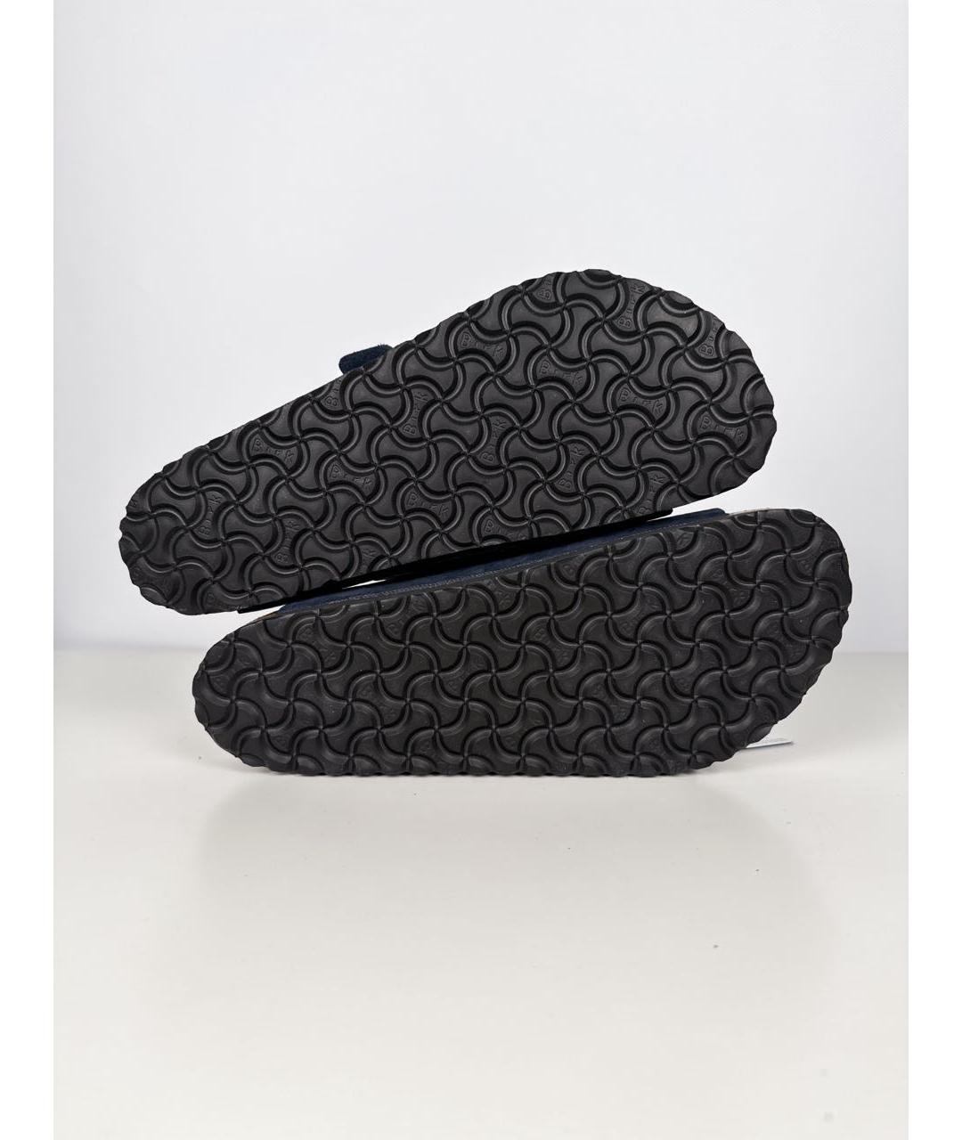 BIRKENSTOCK Темно-синие нубуковые сандалии, фото 6