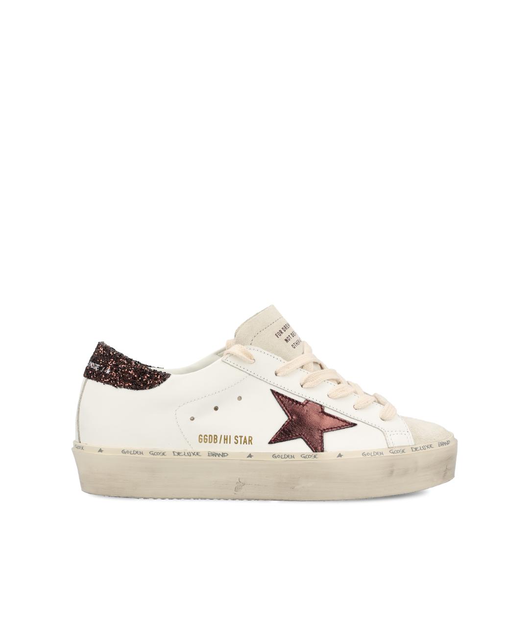 GOLDEN GOOSE DELUXE BRAND Белые кожаные кроссовки, фото 5