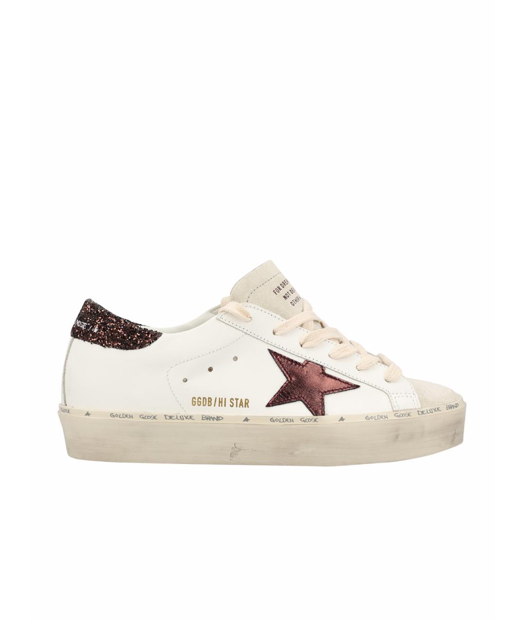 GOLDEN GOOSE DELUXE BRAND Белые кожаные кроссовки, фото 1