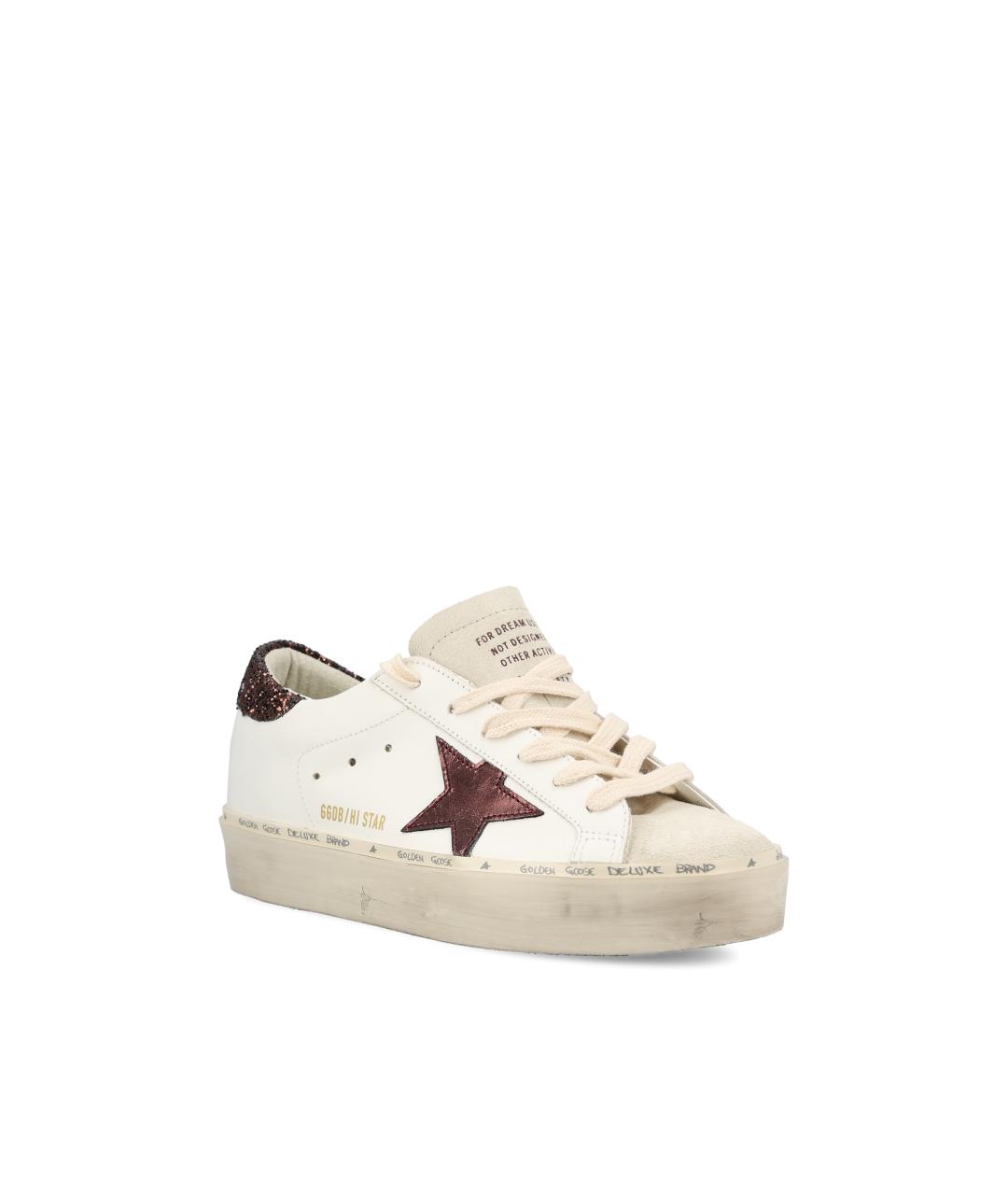 GOLDEN GOOSE DELUXE BRAND Белые кожаные кроссовки, фото 2