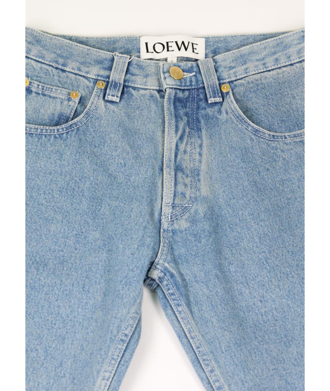 LOEWE Голубые хлопковые прямые джинсы, фото 5