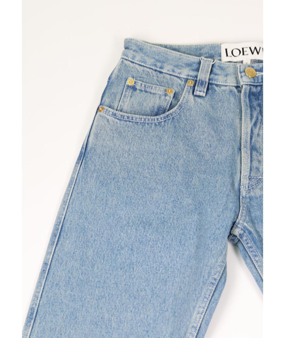 LOEWE Голубые хлопковые прямые джинсы, фото 4