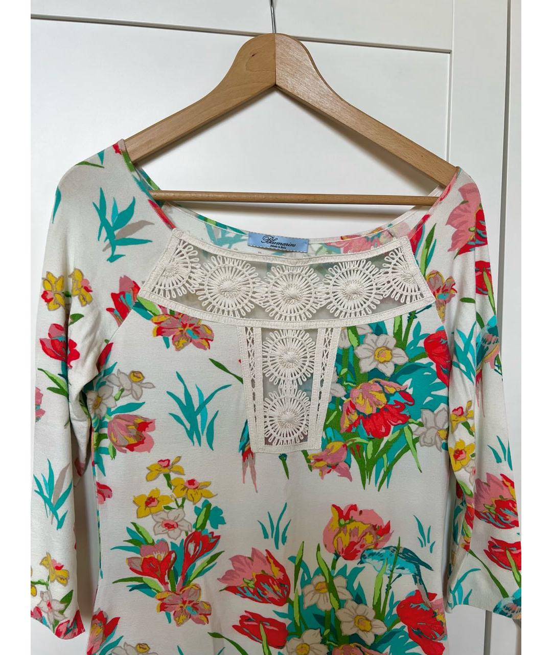 BLUMARINE Мульти хлопко-эластановое коктейльное платье, фото 2