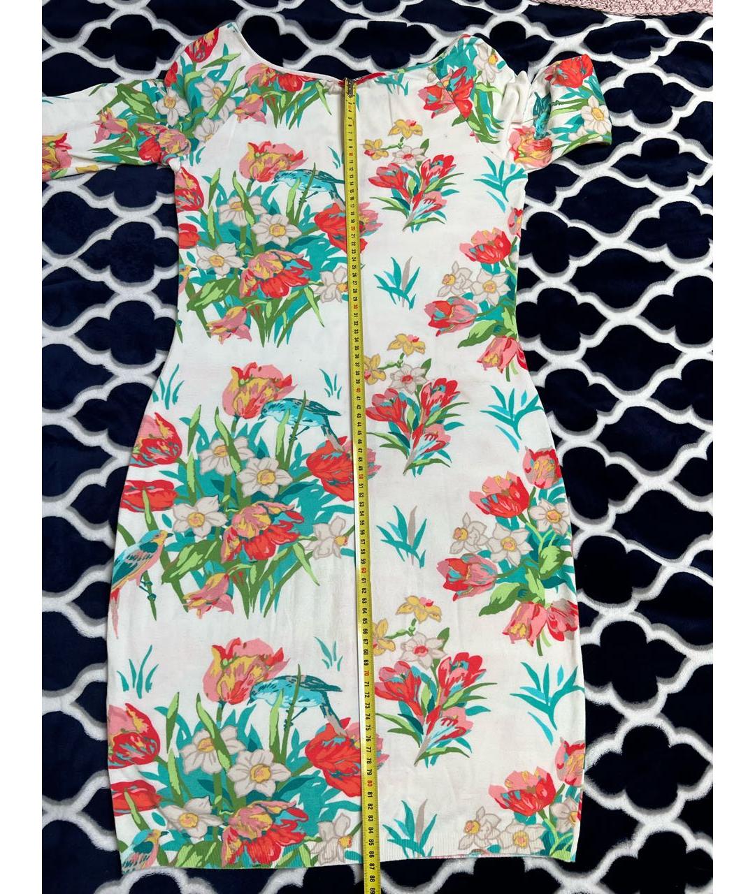 BLUMARINE Мульти хлопко-эластановое коктейльное платье, фото 7