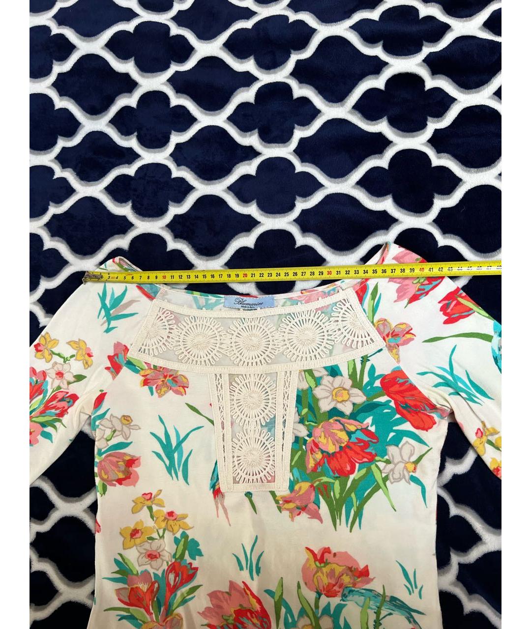 BLUMARINE Мульти хлопко-эластановое коктейльное платье, фото 5