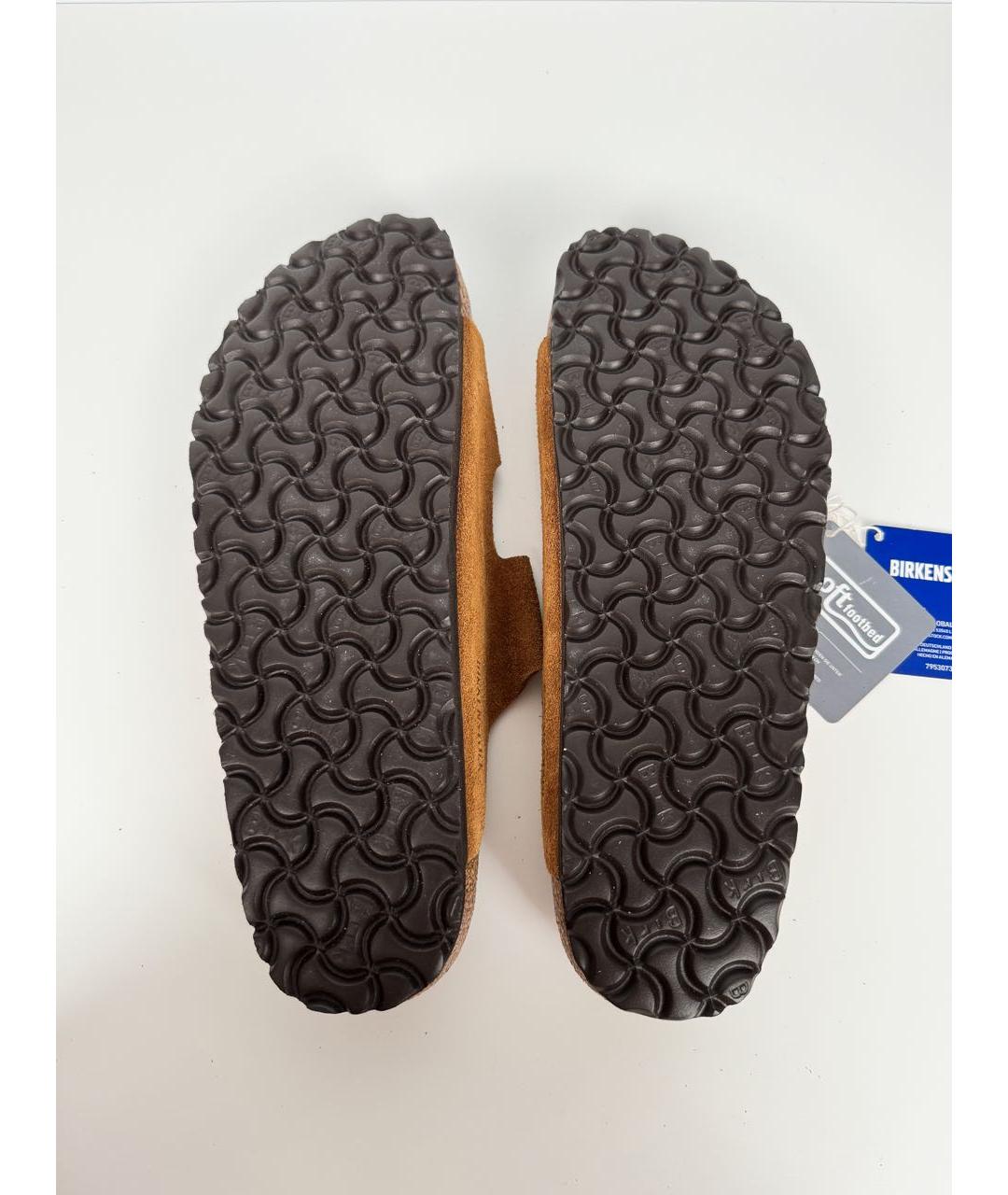 BIRKENSTOCK Оранжевое замшевые сандалии, фото 6