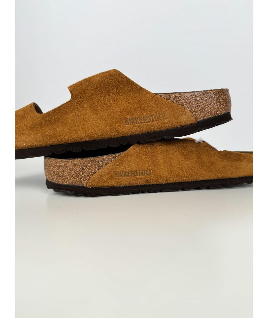 BIRKENSTOCK Оранжевое замшевые сандалии, фото 5