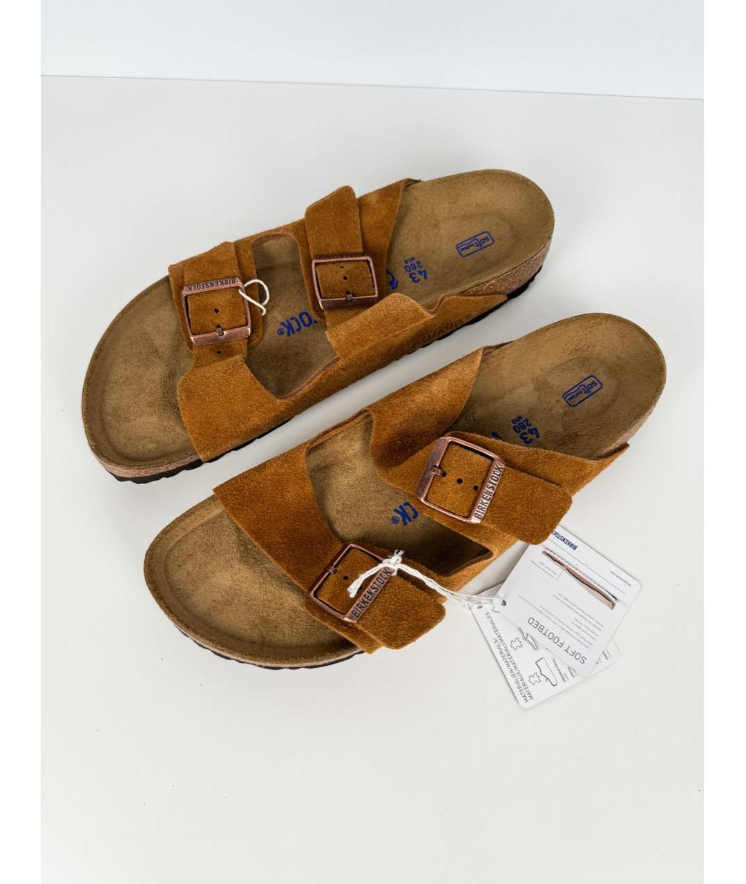 BIRKENSTOCK Оранжевое замшевые сандалии, фото 2
