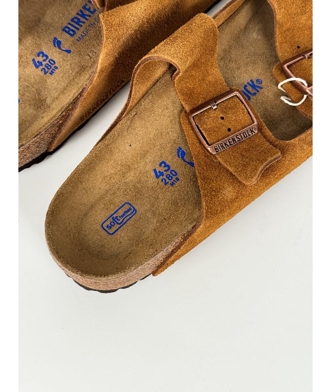 BIRKENSTOCK Оранжевое замшевые сандалии, фото 4