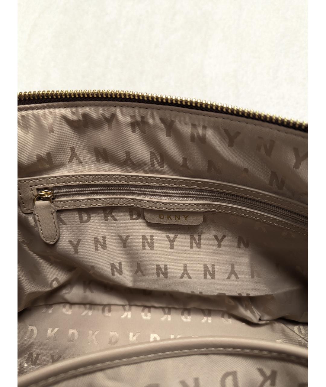 DKNY Коричневая сумка через плечо из искусственной кожи, фото 3