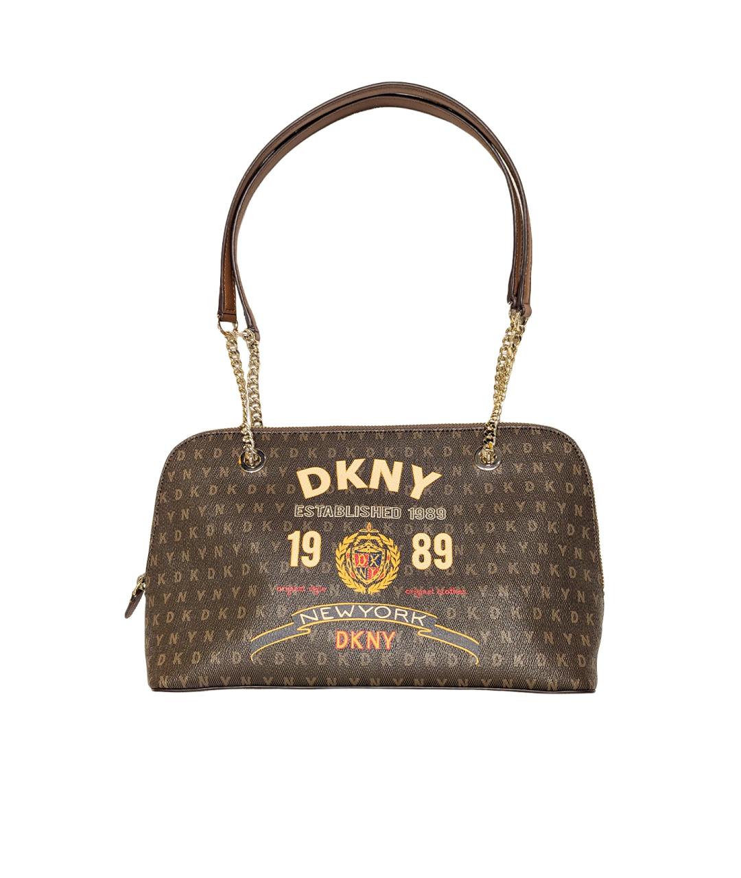 DKNY Коричневая сумка через плечо из искусственной кожи, фото 1