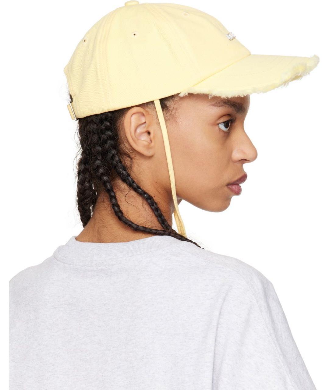 JACQUEMUS Желтая хлопковая кепка, фото 5