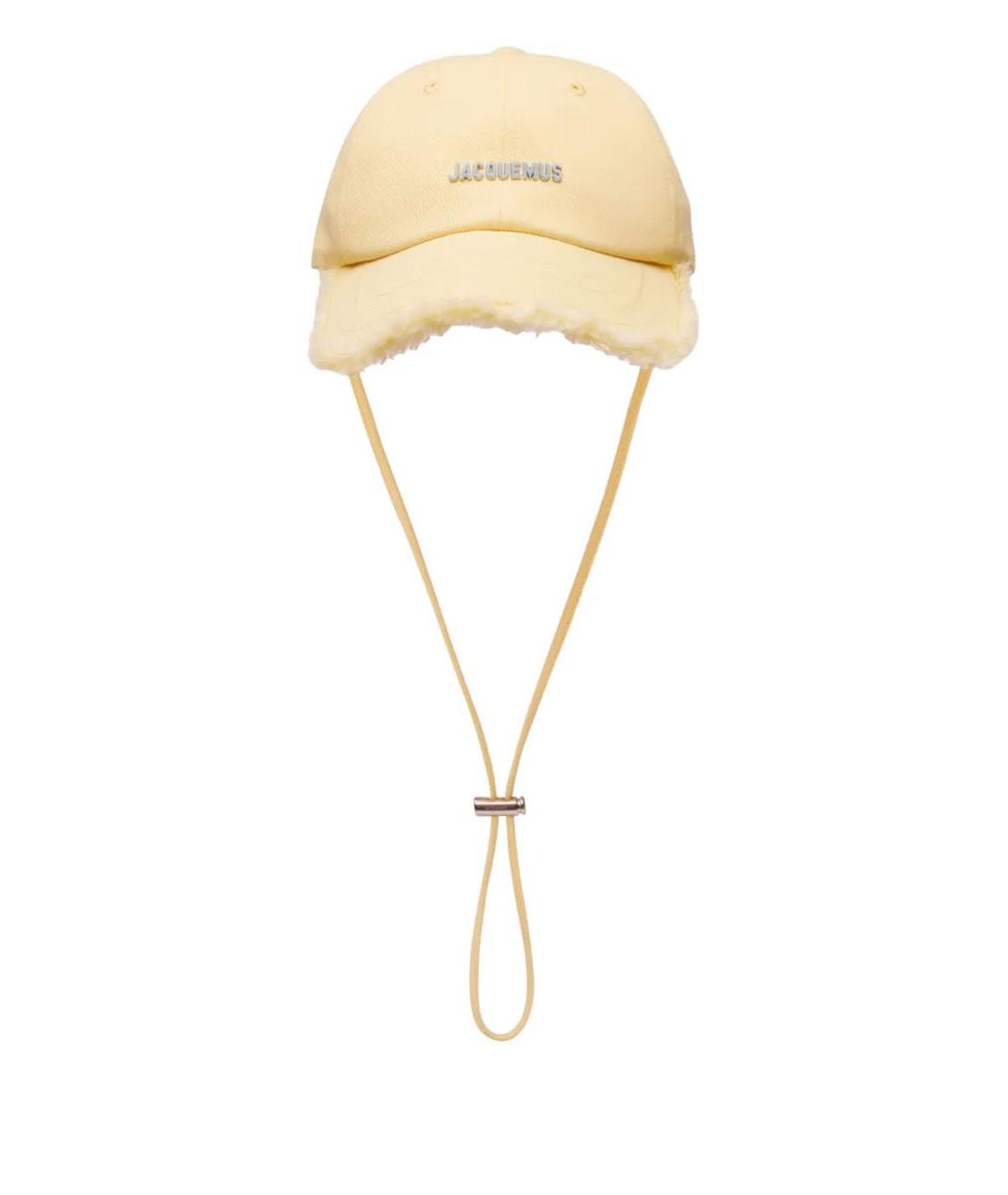 JACQUEMUS Желтая хлопковая кепка, фото 1