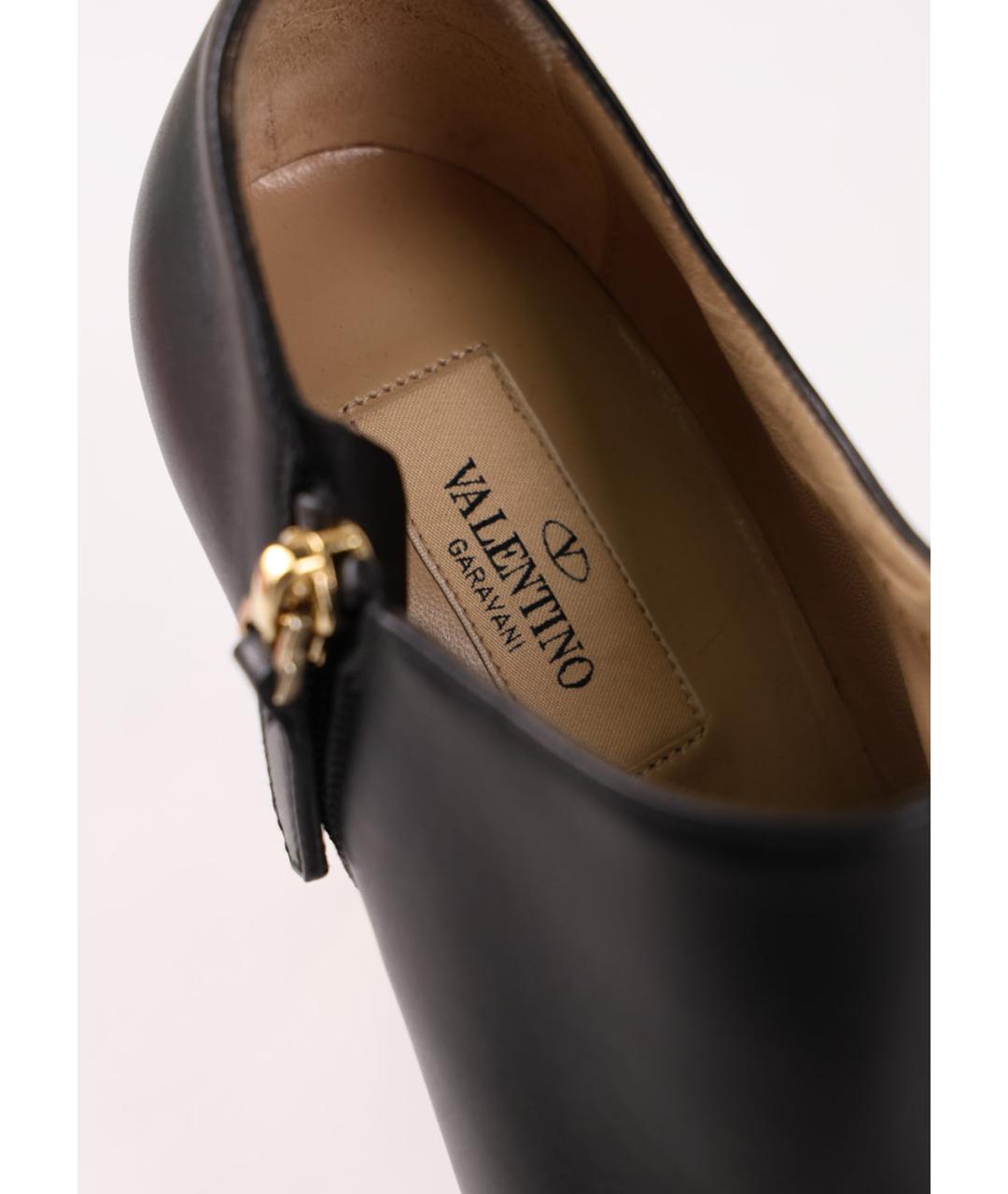 VALENTINO Черные кожаные ботильоны, фото 3