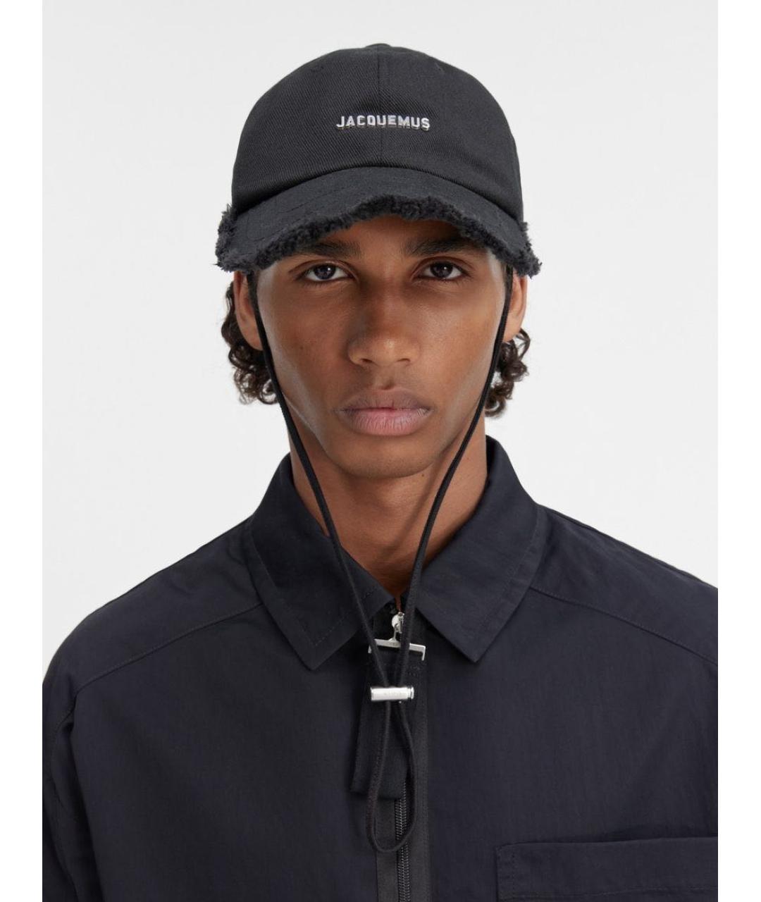 JACQUEMUS Черная хлопковая кепка, фото 2