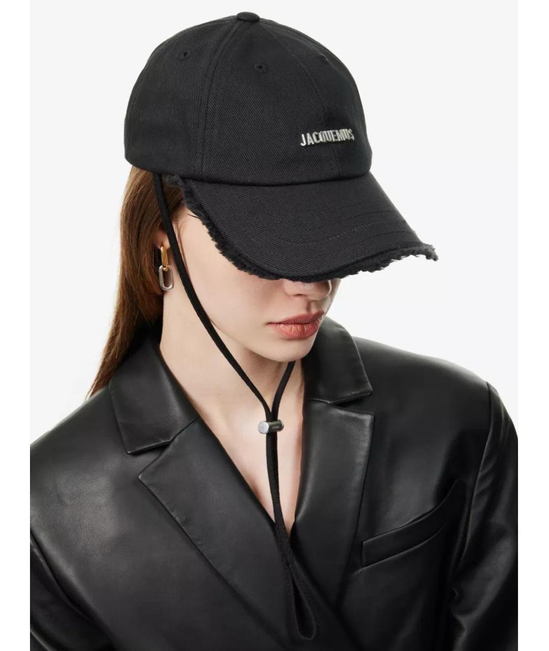JACQUEMUS Черная хлопковая кепка, фото 3