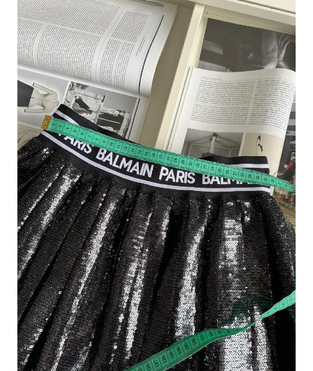 BALMAIN Черная хлопковая юбка макси, фото 9