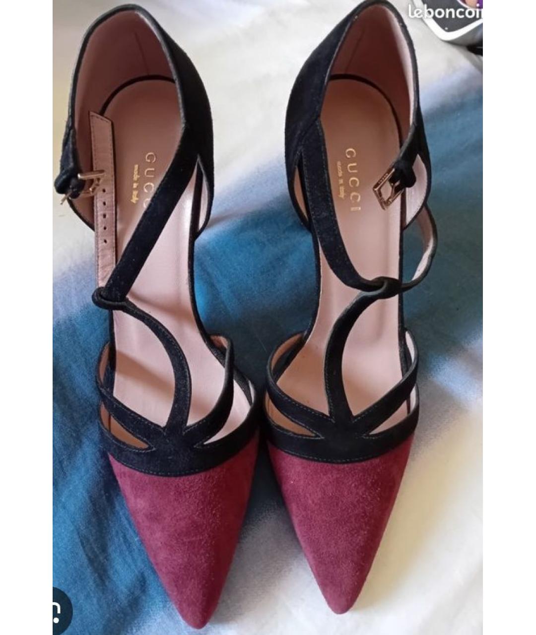 GUCCI Замшевые туфли, фото 5