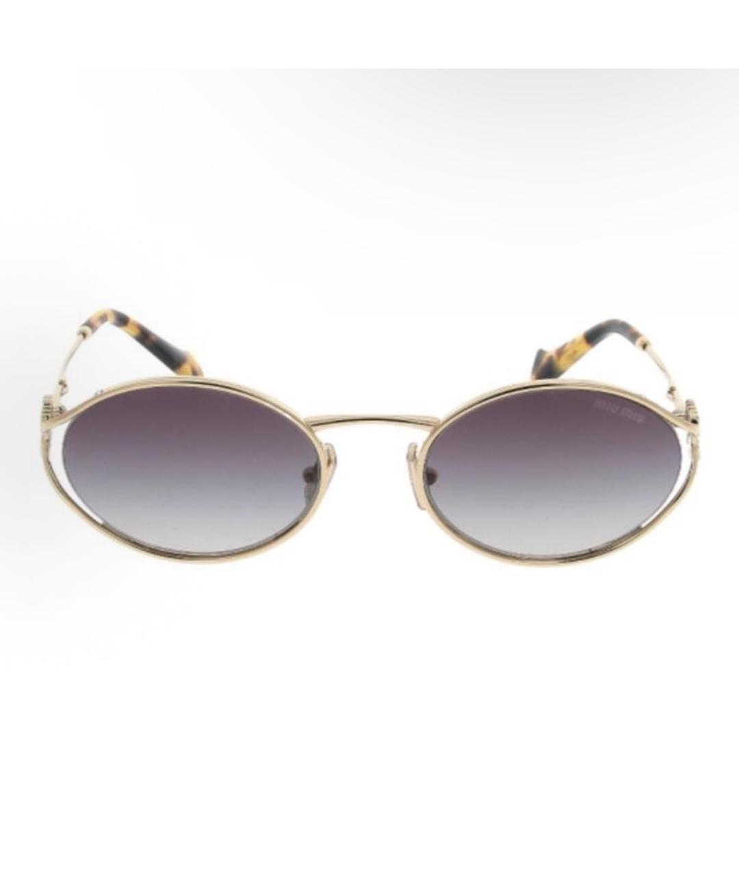 MIU MIU Антрацитовые металлические солнцезащитные очки, фото 5