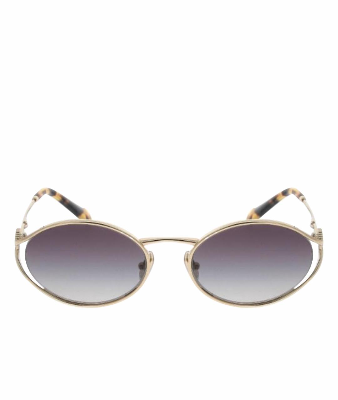 MIU MIU Антрацитовые металлические солнцезащитные очки, фото 1