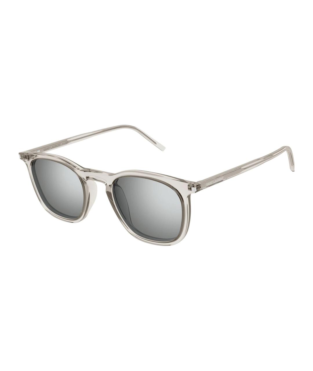 SAINT LAURENT Серые пластиковые солнцезащитные очки, фото 1