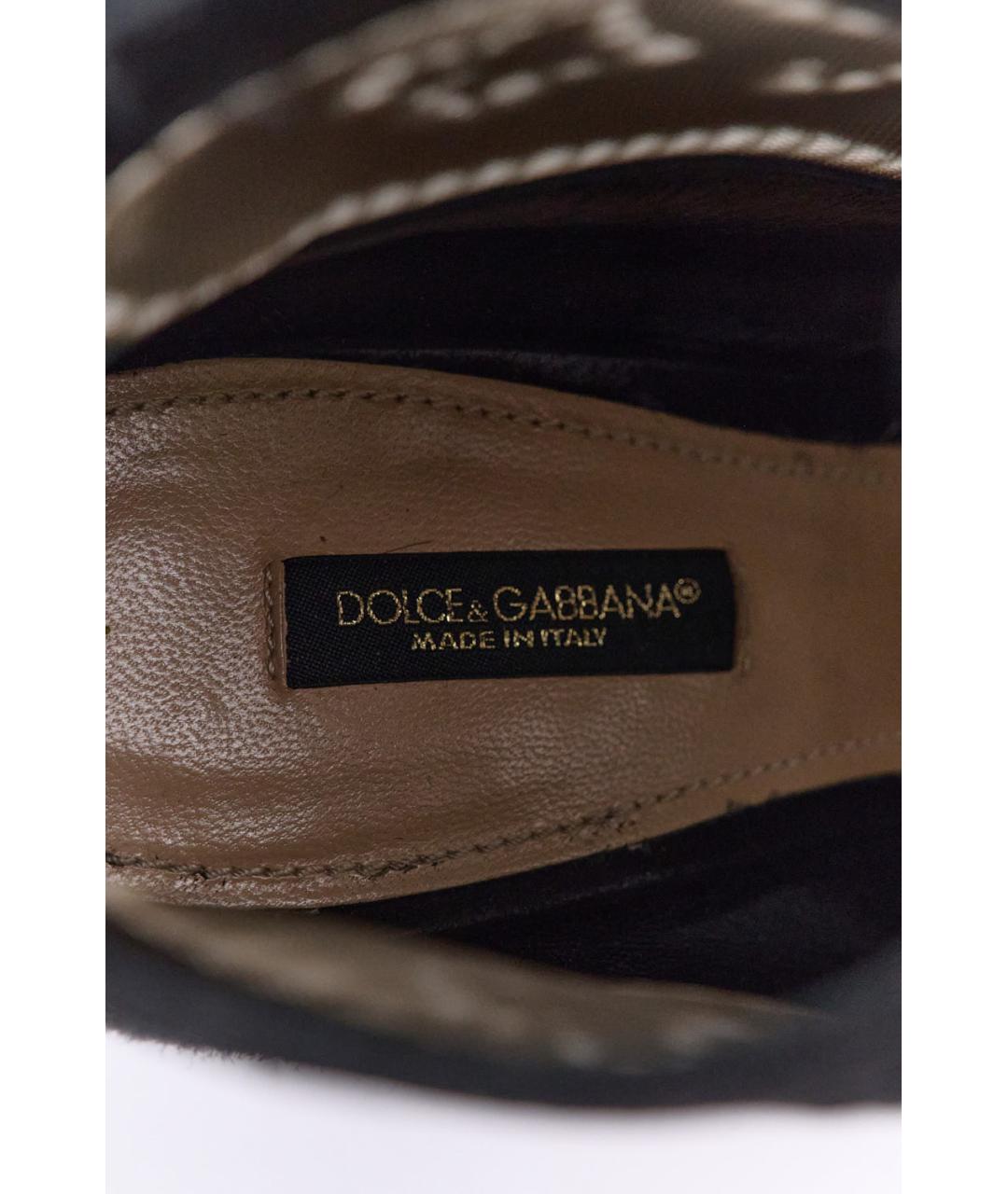 DOLCE&GABBANA Черные замшевые ботильоны, фото 3