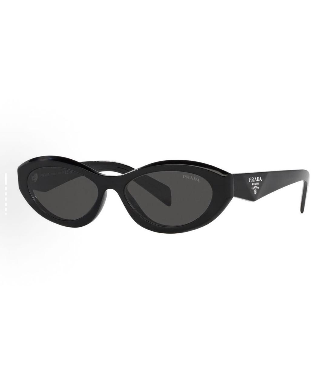 PRADA Черные пластиковые солнцезащитные очки, фото 1