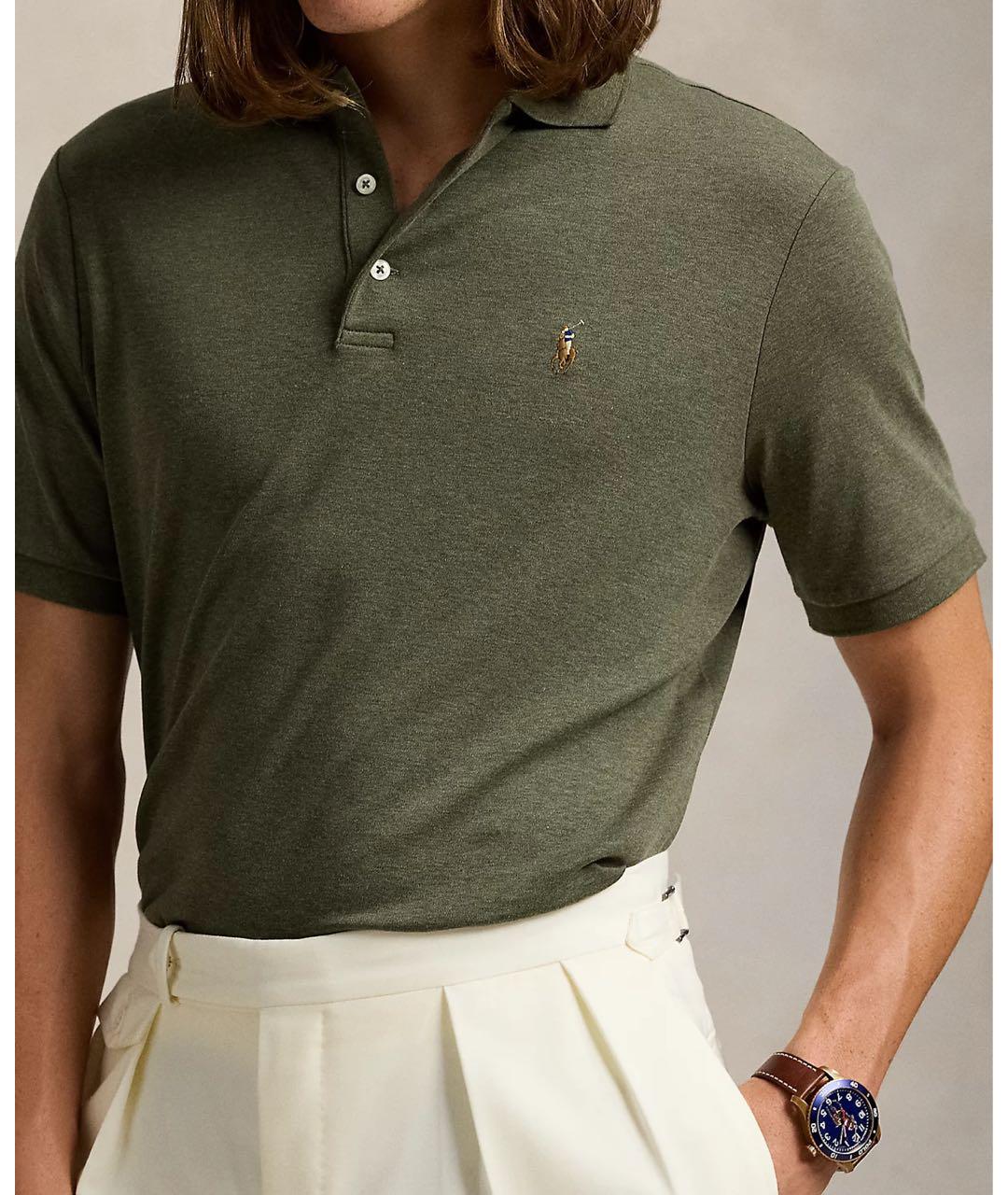 POLO RALPH LAUREN Хлопковое поло с коротким рукавом, фото 3