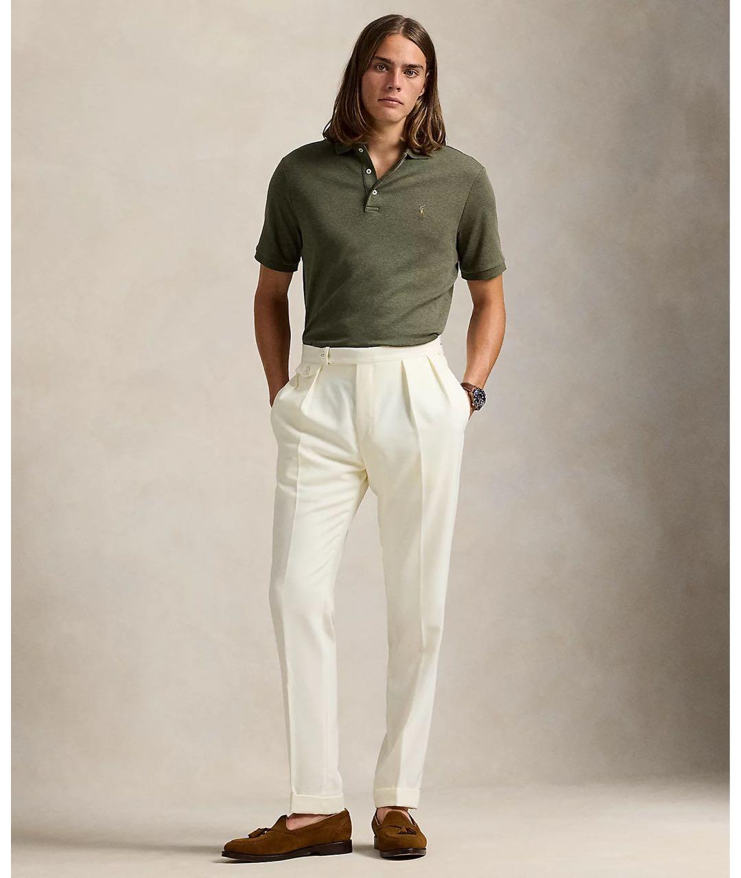 POLO RALPH LAUREN Хлопковое поло с коротким рукавом, фото 2