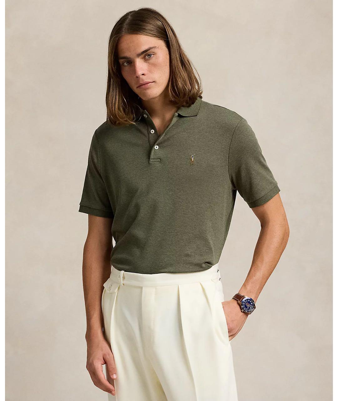 POLO RALPH LAUREN Хлопковое поло с коротким рукавом, фото 5